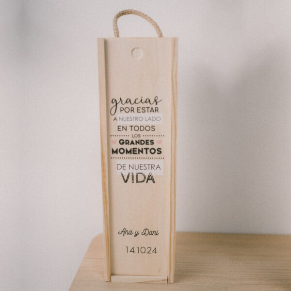 Caja botella de vino - Momentos